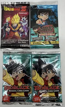 Anime Trading Cards Dragon Ball Z Case Closed Decipher 2000s Lot Of 4 Packs - Image 2