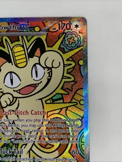 Pokemon Meowth ex Full Art Special Illustration Rare Holo Card 121/088 - Image 4