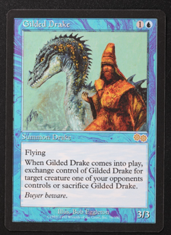Gilded Drake Magic Card Urza's Saga MTG Reserved List - Image 1