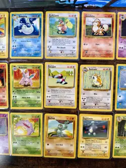 76 Card Pokemon Unlimited 1999 Base Set Partial Set Card Lot, Uncommons, Commons - Image 3
