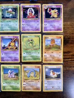 76 Card Pokemon Unlimited 1999 Base Set Partial Set Card Lot, Uncommons, Commons - Image 5