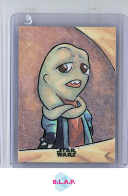 STAR WARS SKETCH CARD ARTIST AUTO TOPPS AUTHENTIC ENGLISH - Image 1