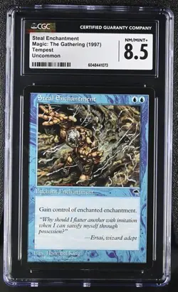 MTG Magic The Gathering Steal Enchantment 1997 Tempest CGC 8.5 - Image 1