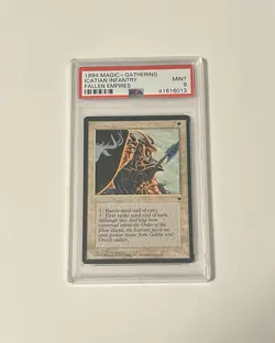 Fallen Empires Icatian Infantry Magic The Gathering 1994 MINT PSA 9 - Image 1