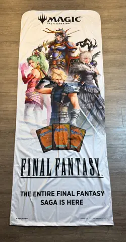 Magic The Gathering: Final Fantasy Fabric Store Banner 89" X 36" - Image 1