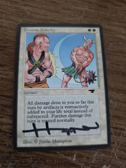 Reverse Polarity Antiquties SIGNED By Justin Hampton Magic The Gathering - Image 1