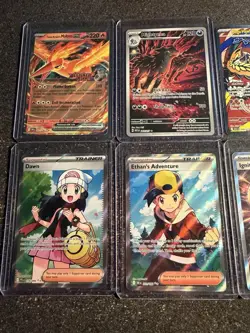 Pokemon TCG | Destined Rivals Full Art Holo Lot | Moltres, Dawn, Ethan - Image 3