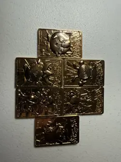 Pokemon 23K Gold Plated Cards 1999 Burger King Full set Charizard Pikachu - Image 1