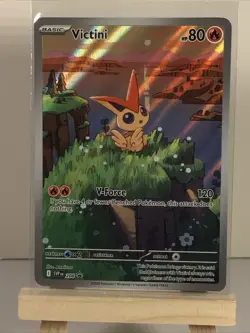 Pokemon TCG Victini SVP 208 Full Art Illustration Black Star Promo Rare Holo - Image 1