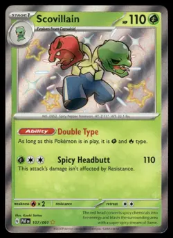 Pokemon Cards Scovillain 107/091 Paldean Fates Shiny Rare NM - Image 1