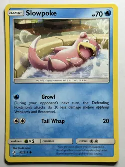 Slowpoke SM - Unbroken Bonds 42/214 MP-LP Pokemon Card - Image 1