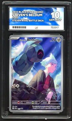 Pokemon Cards - ACE 10 Steven's Beldum 207 - Black Star Promo - GEM MINT - Image 1