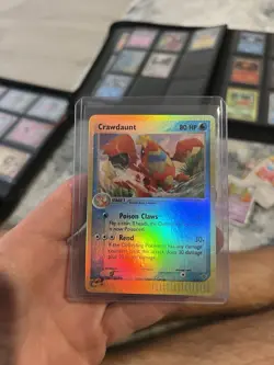Pokemon Holo Lot 3 Cards Crawdaunt Donphan Poochyena 2003 Ereader Reverse Holo - Image 1
