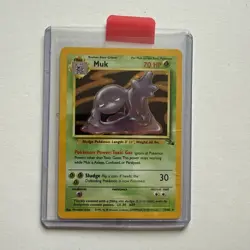 Pokemon TCG Muk Fossil Holo Rare Card 13/62 MP WOTC 2 - Image 1