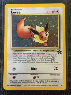 Pokemon Eevee TCG Black Star Holo Promo Card #11 - Image 1
