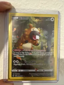 Pokemon TCG Crown Zenith Galarian Gallery Bidoof Full Art Ultra Rare GG29/GG7 - Image 1