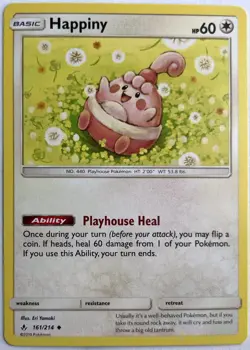 Happiny 161/214 Uncommon Unbroken Bonds Pokemon Lightly Played - Image 1