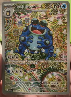 Pokemon TCG Seismitoad Illustration Rare Black Bolt 105/086 English - Image 1