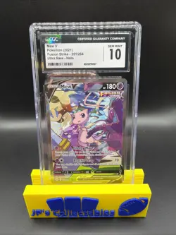 2021 POKEMON SWORD & SHIELD FUSION STRIKE #251 FULL ART/MEW V ALT ART CGC 10 - Image 1