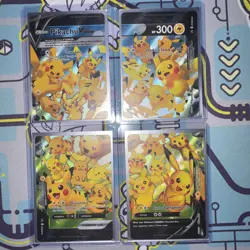 Pikachu V-Union SwSH Black Star Promo Set of 4 Pokemon TCG Promo Cards English - Image 1