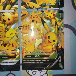 Pikachu V-Union SwSH Black Star Promo Set of 4 Pokemon TCG Promo Cards English - Image 4