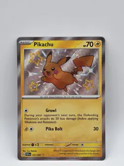 Pikachu 131/091 - Paldean Fates - Shiny Rare Holo - Pokemon TCG - NM/Mint - Image 1