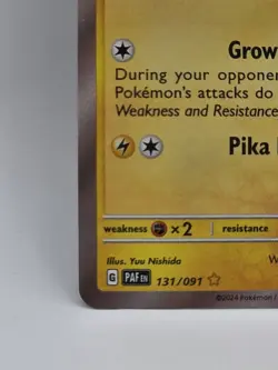 Pikachu 131/091 - Paldean Fates - Shiny Rare Holo - Pokemon TCG - NM/Mint - Image 4