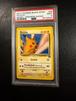 2001 Black Star Promo #26 - Pikachu - Mint - Pokemon League - PSA 9! - Image 2