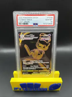 2022 POKEMON SWORD & SHIELD LOST ORIGIN #TG30 FULL ART/MEW VMAX PSA 10 - Image 1
