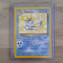 Pokemon TCG Vaporeon Jungle 28/64 Rare Stage 1 80 HP Regular Unlimited - Image 1