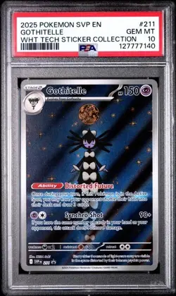 2025 POKEMON SVP PROMO WHITE FLARE TECH STICKER COLL - 211 GOTHITELLE - PSA 10 - Image 1