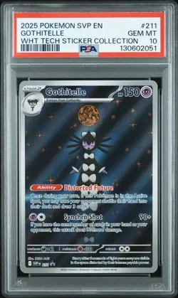 2025 POKEMON SVP PROMO WHITE FLARE TECH STICKER COLL - 211 GOTHITELLE - PSA 10 - Image 3