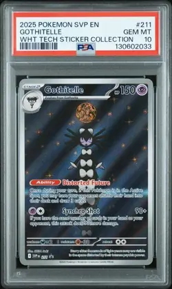 2025 POKEMON SVP PROMO WHITE FLARE TECH STICKER COLL - 211 GOTHITELLE - PSA 10 - Image 5