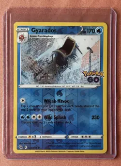 Pokemon Gyarados Holo Rare Reverse Holo 022/078 Pokemon GO Stage 1 170 HP - Image 1