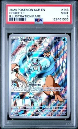 PSA 9 2024 POKEMON SCR EN-STELLAR CROWN #148 SQUIRTLE ILLUSTRATION RARE - Image 2