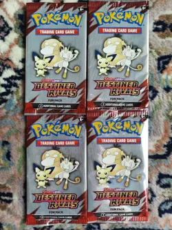 Pokemon TCG S&V Destined Rivals Fun Pack Booster x4 Packs - SEALED RARE NEW - Image 1