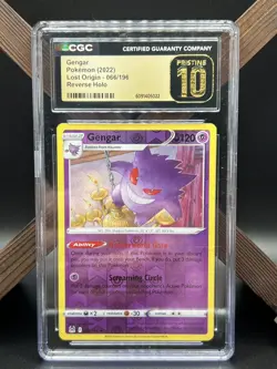 Pokemon Gengar Reverse Holo 066/196 CGC PRISTINE 10 Lost Origin POP - 2 - Image 1