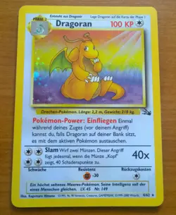 2000 Pokemon Dragonite Dragoran Fossil Set 4 62 HOLO EXCELLENT NEAR MINT Vintage - Image 2