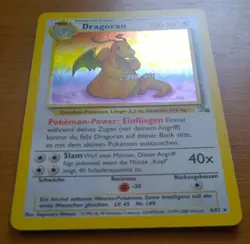 2000 Pokemon Dragonite Dragoran Fossil Set 4 62 HOLO EXCELLENT NEAR MINT Vintage - Image 3