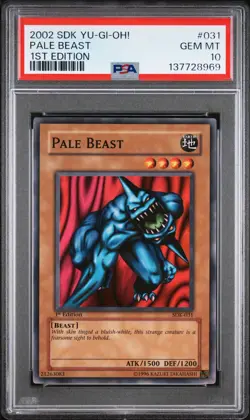 Yu-Gi-Oh! Pale Beast SDK-031 1st Edition Starter Deck Kaiba 2002 PSA 10 GEM - Image 1
