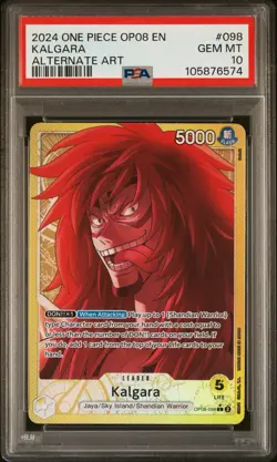 Kalgara Alt Art Leader PSA 10 - One Piece OP08-098 Two Legends English Foil - Image 1