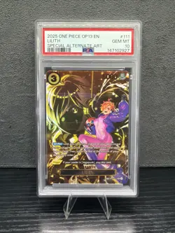 One Piece OP07-111 Lilith OP13 Special SP Parallel ENG Alternate Alt Art PSA 10 - Image 1