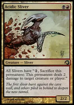 Acidic Sliver -Foil Light Play MTG Premium Deck Series: Slivers - Image 1