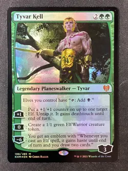 MTG Kaldheim #198 Tyvar Kell FOIL Planeswalker LP - Image 1