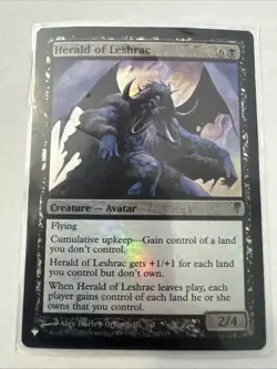 MTG Herald of Leshrac Coldsnap Foil Card - Image 1