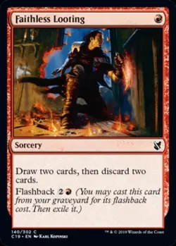Faithless Looting - Light Play MTG Commander 2019 - Image 1