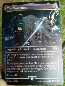 The Masamune Borderless Foil - Final Fantasy MTG Magic Card MINT PACK FRESH!! - Image 1