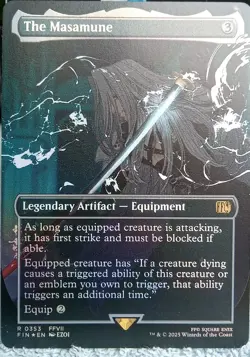 The Masamune Borderless Foil - Final Fantasy MTG Magic Card MINT PACK FRESH!! - Image 2