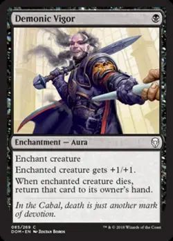 Demonic Vigor -Foil Near Mint MTG Dominaria - Image 1