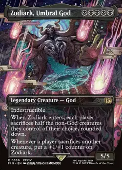 MTG Zodiark, Umbral God - Foil - Borderless, NM-Mint, English Final Fantasy - Image 1